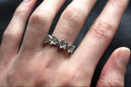 Zirconia Flower Ring | Stainless Steel Waterproof