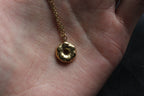 Silver Gold Donut Necklace | Waterproof Stainless Steel