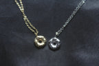 Silver Gold Donut Necklace | Waterproof Stainless Steel