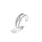 Sparkling Double Open Ring | Waterproof Stainless Steel