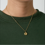 Silver Gold Donut Necklace | Waterproof Stainless Steel