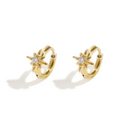 Little Star Zirconia Silver Gold Earrings | Waterproof Stainless Steel